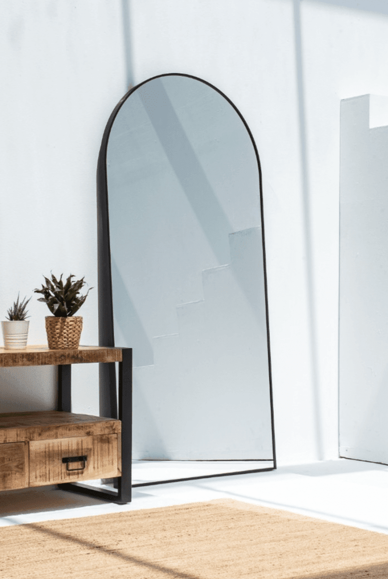 Black Arch Wall Mirror