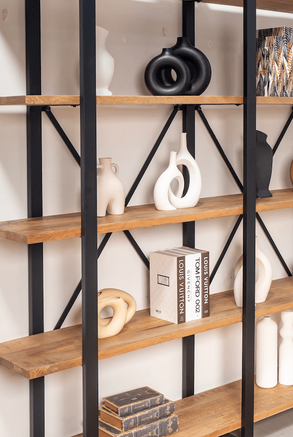 Black Ceramic Donut Vase (2 Sizes)