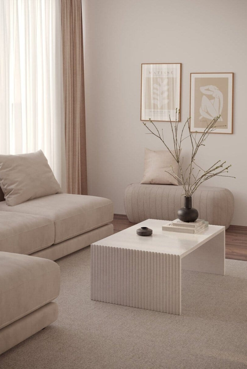 Camden Limestone U shaped Coffee Table (2 Sizes)