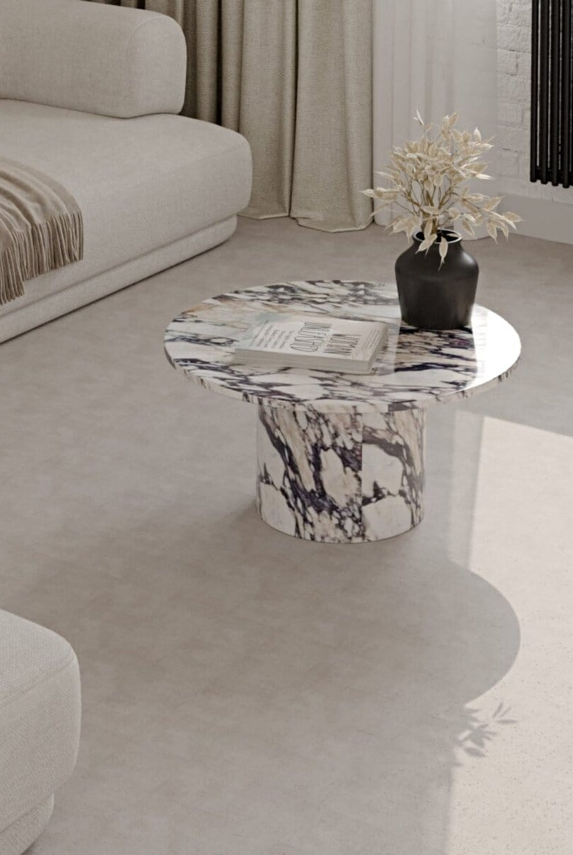 Hadley Viola Round Coffee Table (4 Sizes)