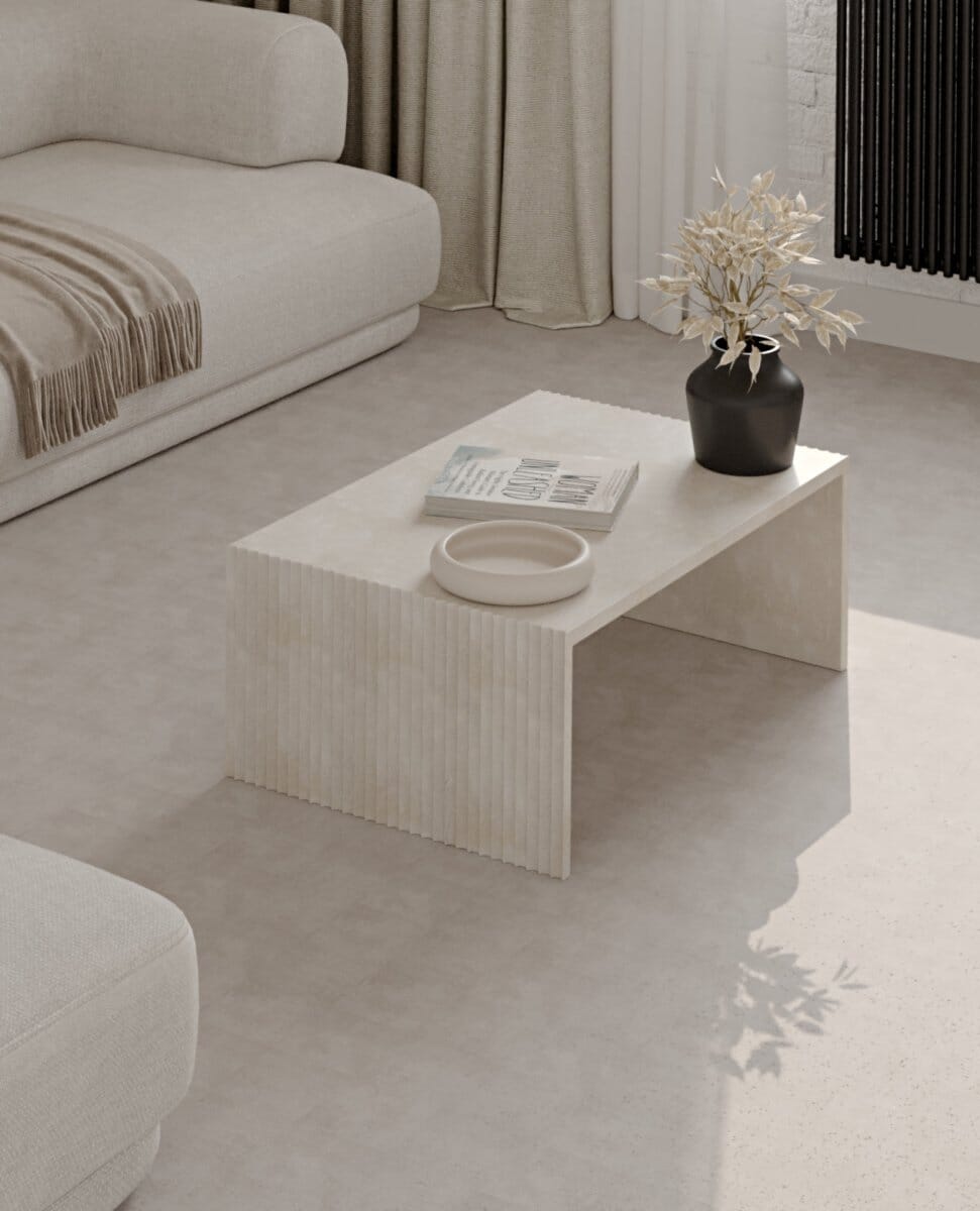 Geneva Crema Marfil U Shaped Coffee Table