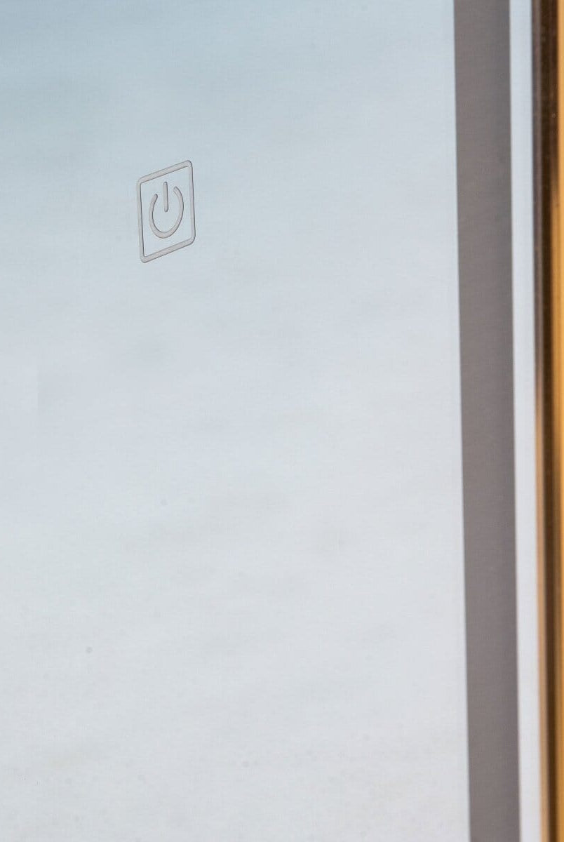 Kayla Gold Fe LED Rectangle Mirror with Rounded Corners (7 Sizes) Mirrors Homekode