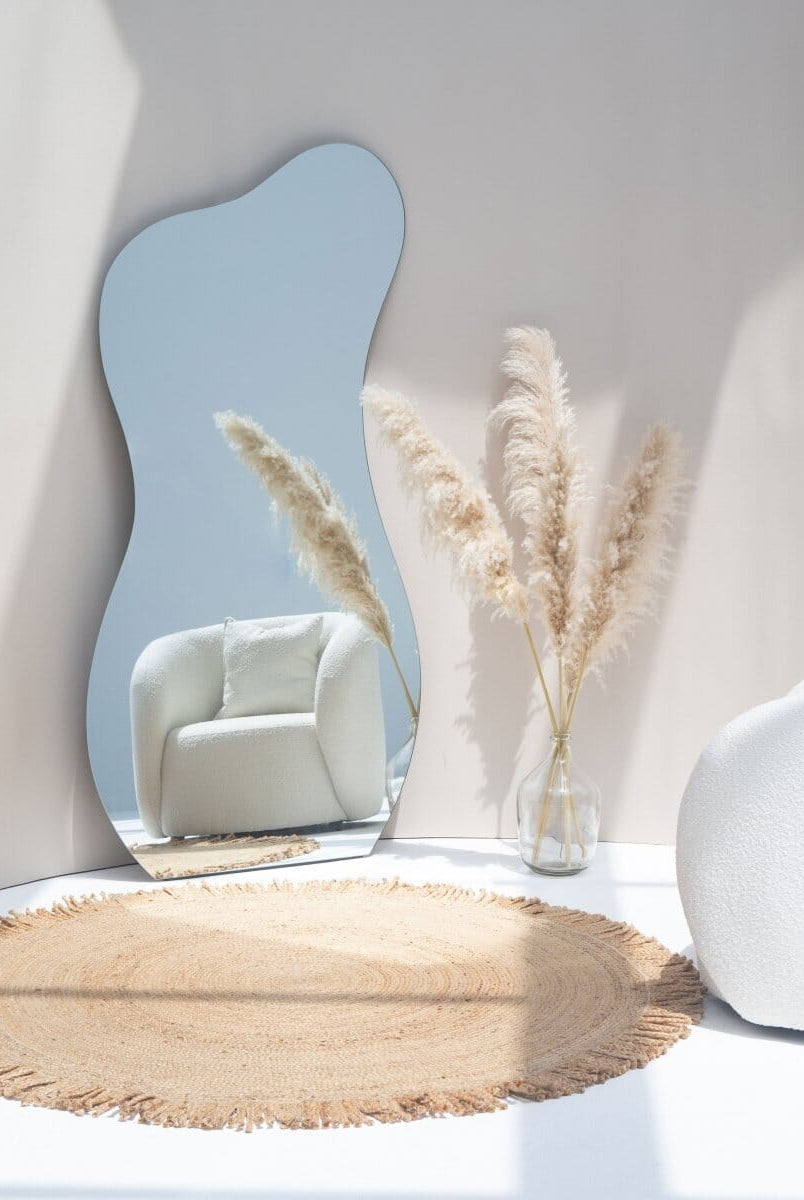 Elle Frameless Floor Standing Irregular Mirror