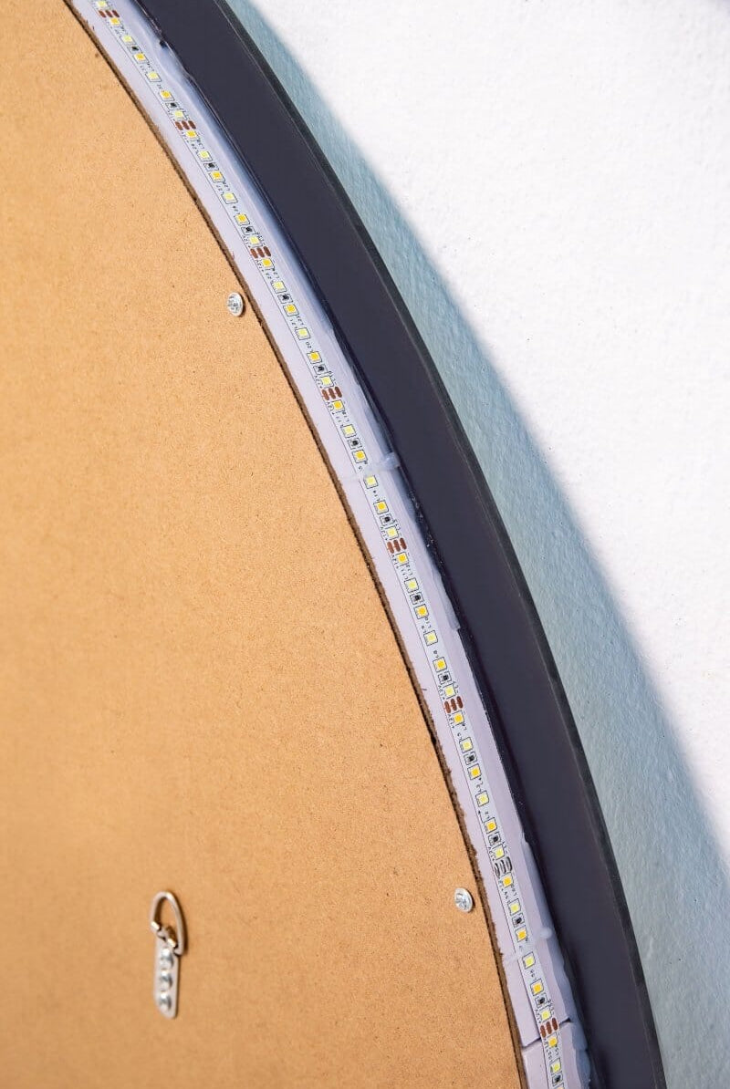 Frless Round Wall Mirror with Backlit LED (3 Sizes) Mirrors Homekode