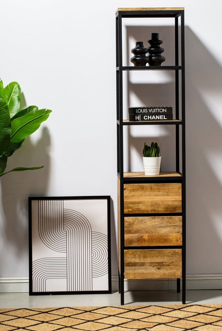 3 Drawers Cabinet with 3 Shelves Homekode