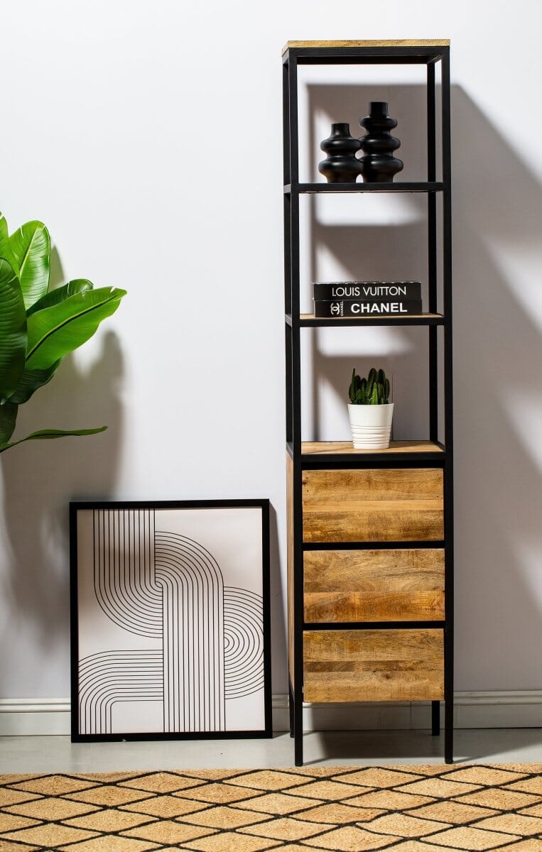 3 Drawers Cabinet with 3 Shelves Homekode