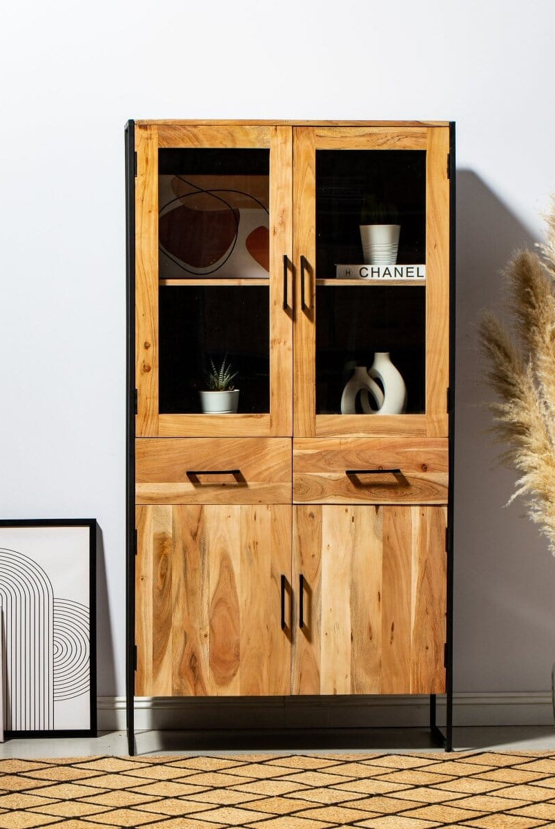 Display Cabinet with Four Doors Homekode