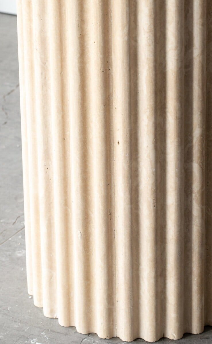 Venice Fluted Travertine Plinth Homekode