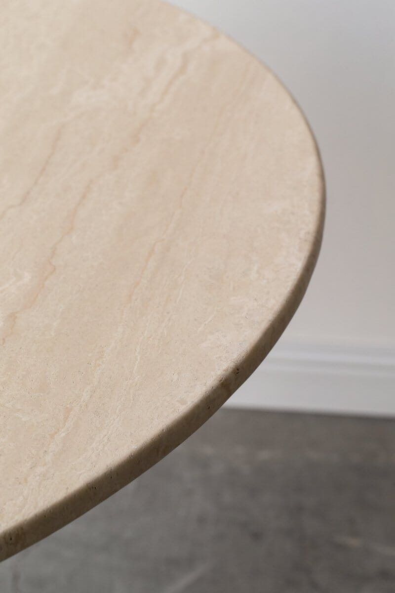 Olivia Travertine Round Dining Table with 3 Legs (3 Size) Homekode