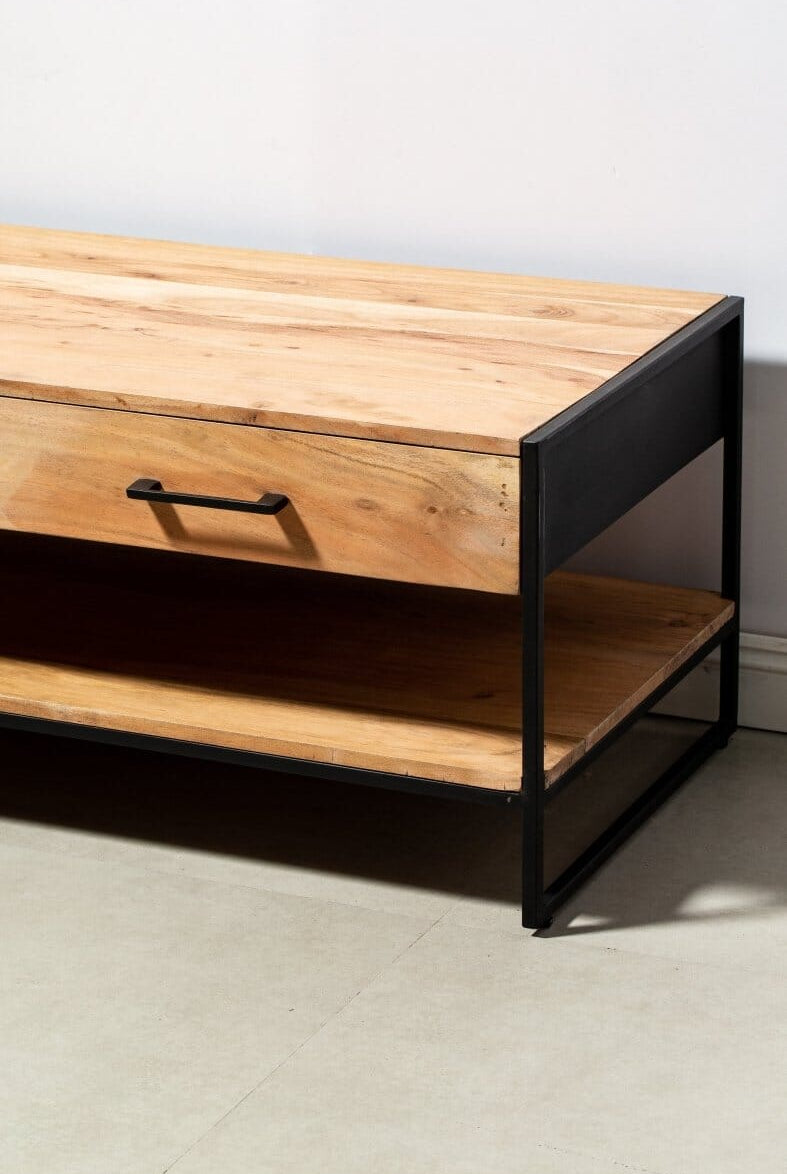 Two Drawers with One Shelf TV Unit Homekode