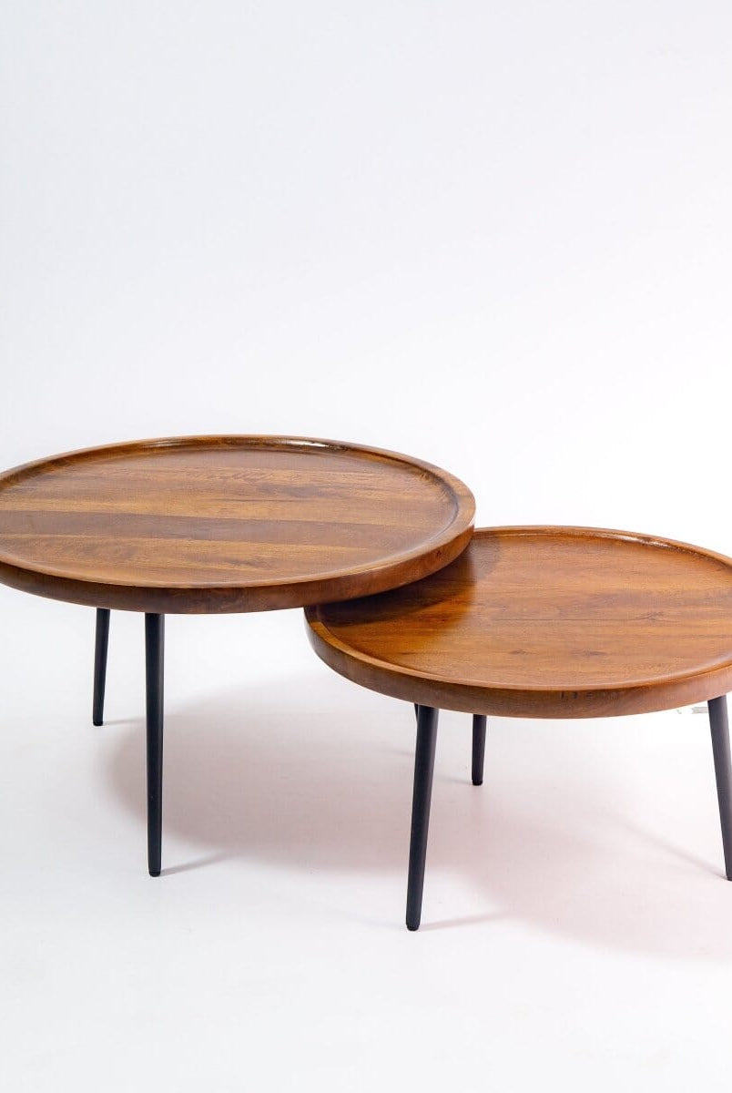 Cyra Nesting Wooden Coffee Table Coffee Tables Homekode