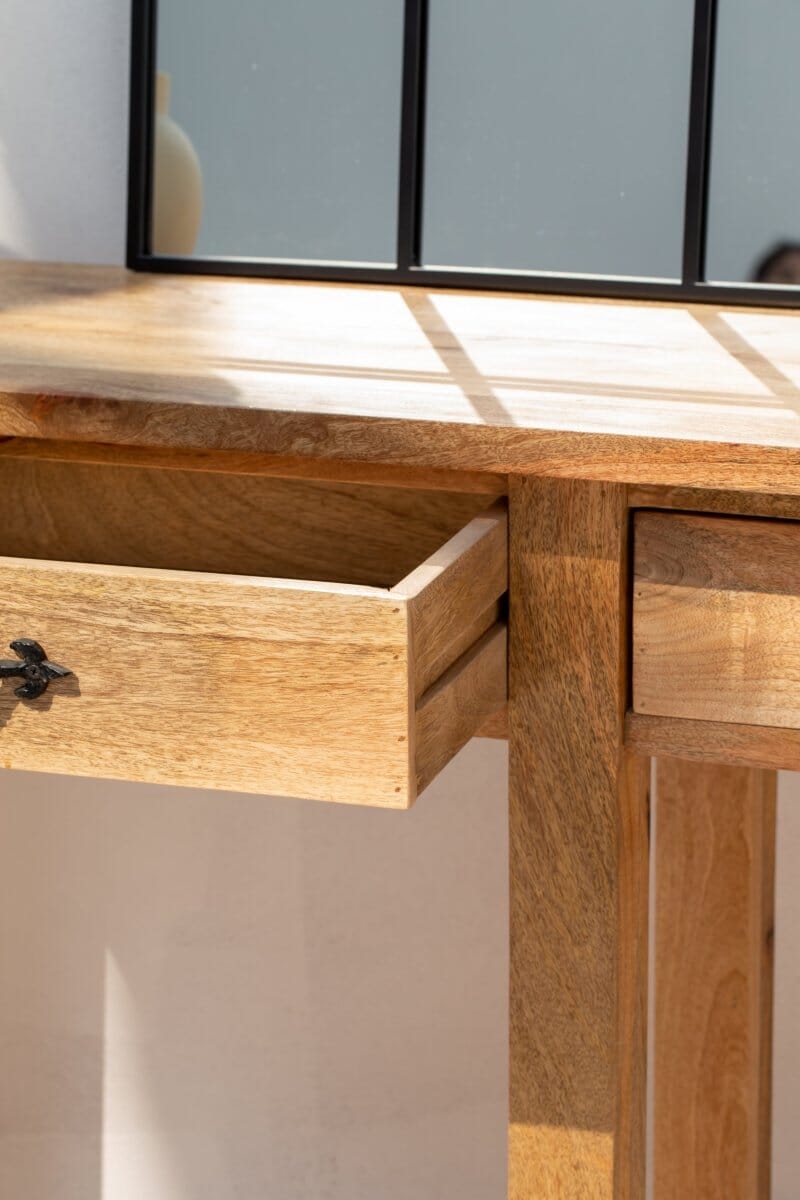 Sibylla Wooden Console with Two Drawers Homekode