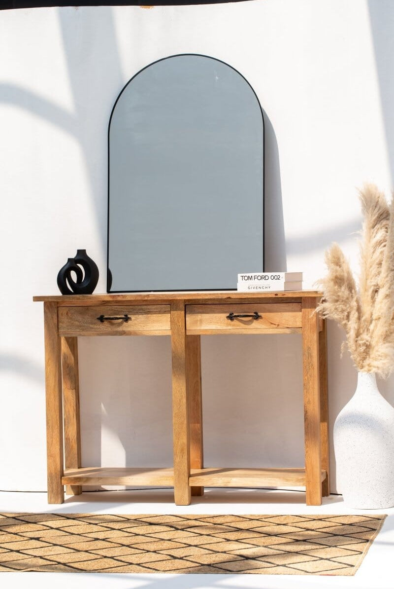 Sibylla Wooden Console with Two Drawers Homekode