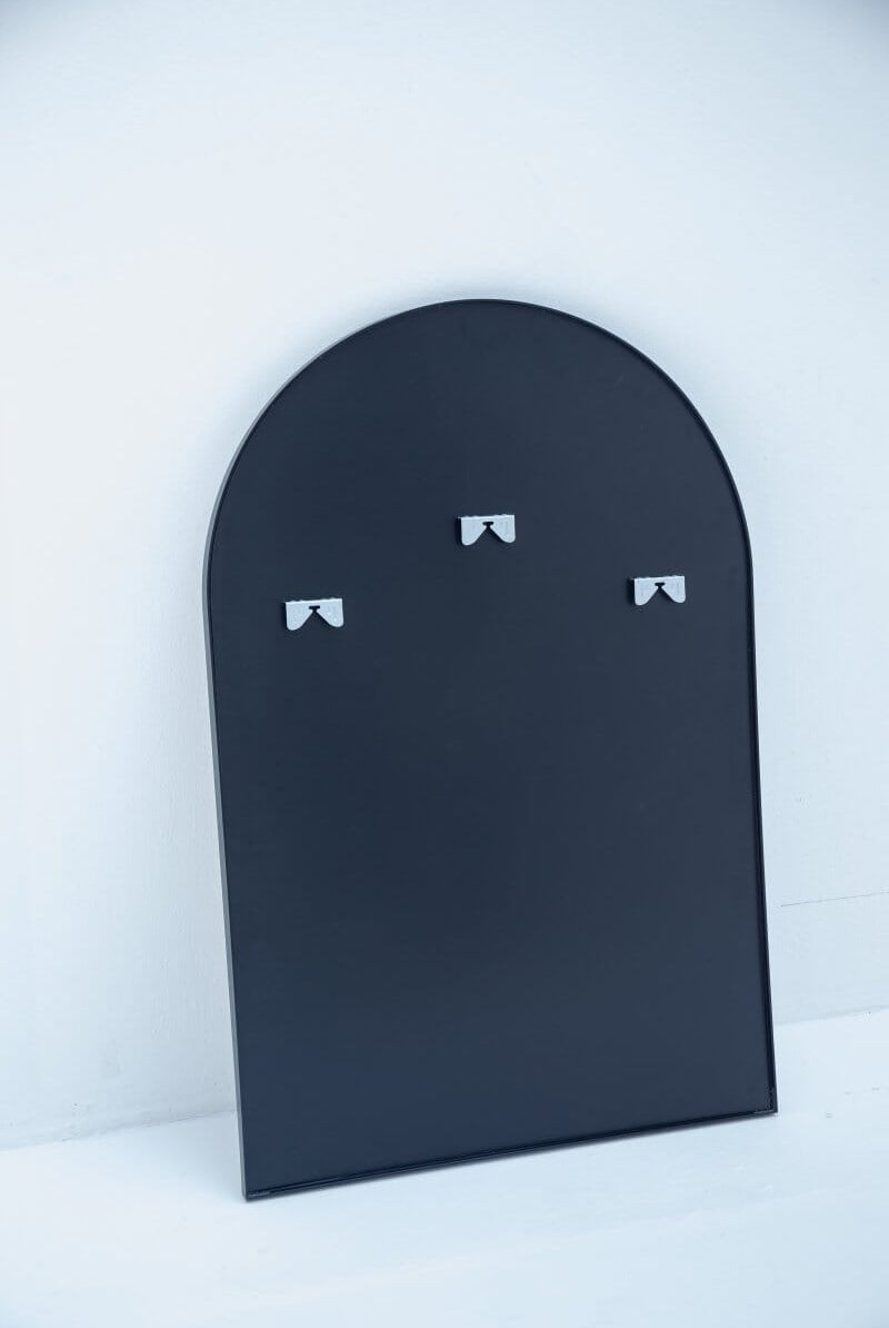 Astrid Console Black Industrial Window Wall Arch Mirror (120x80 CM) Mirrors Homekode