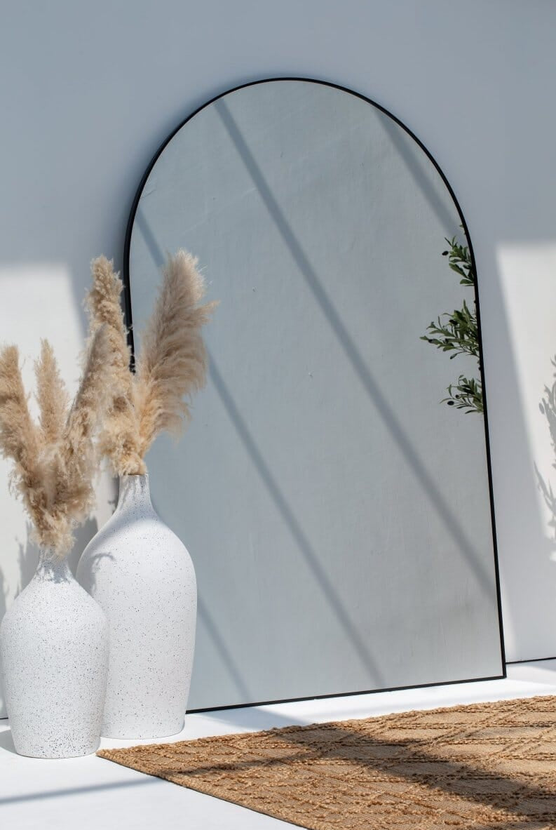 XL Black Arch Full Length Mirror (3 Sizes)