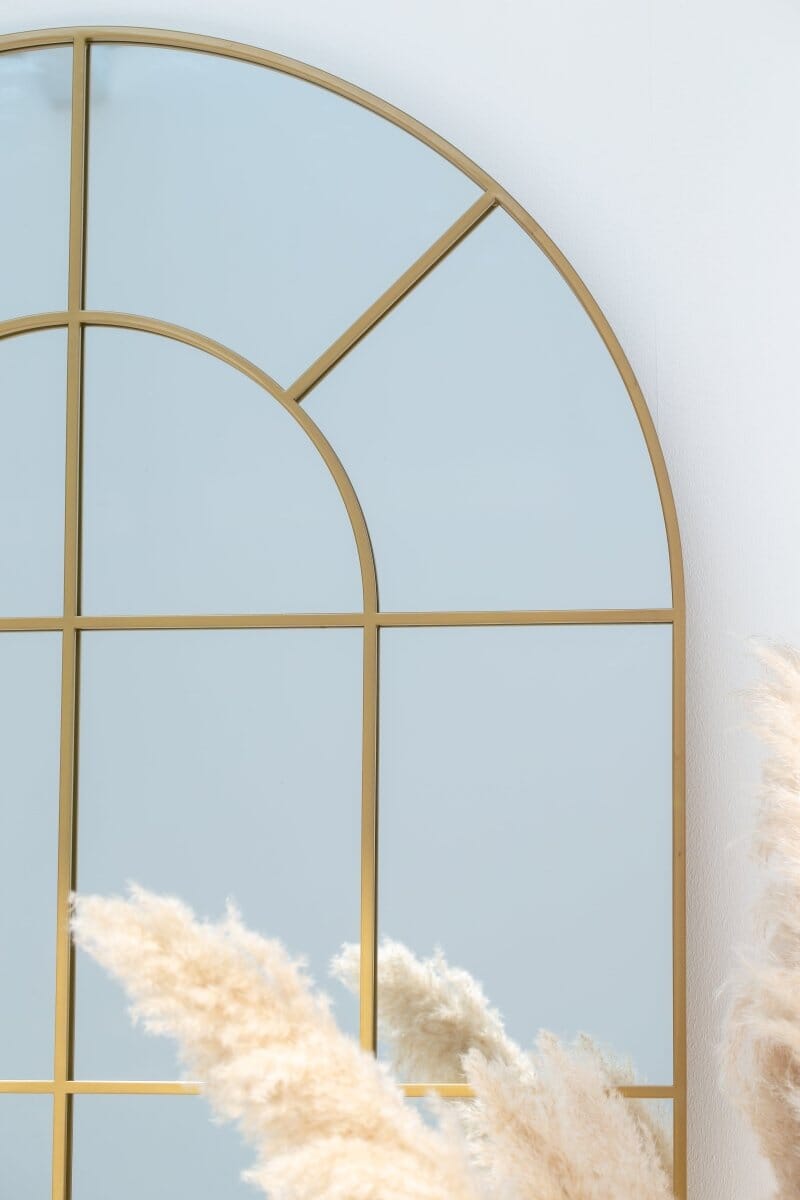 Astrid Gold Window Arch Full Length Mirror (200X100 CM) Mirrors Homekode