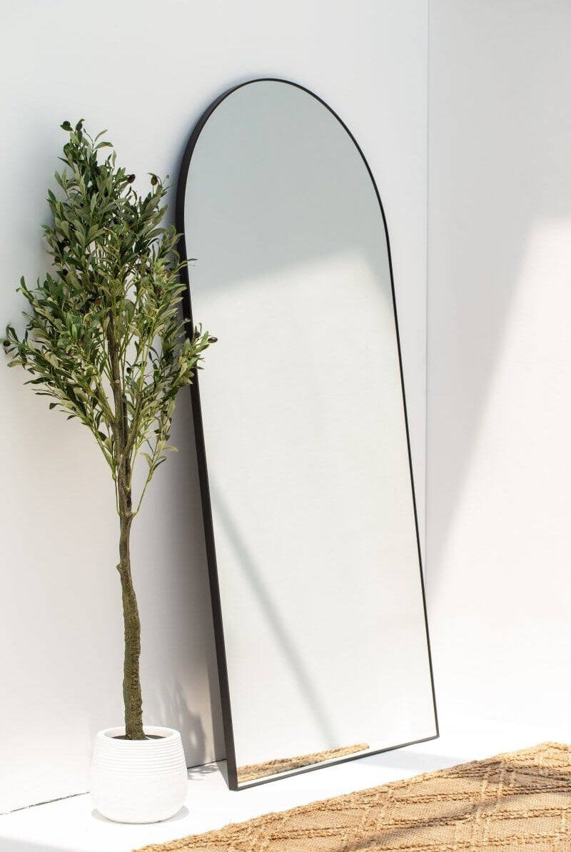 Full Length Arched Black Wall Mirror (7 Sizes) Mirrors Homekode