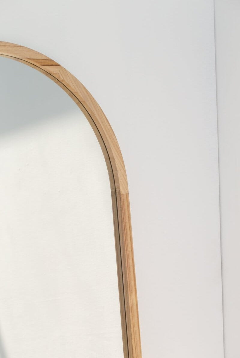 Eleanor Light Wood Arch Mirror (180x80 CM) Homekode