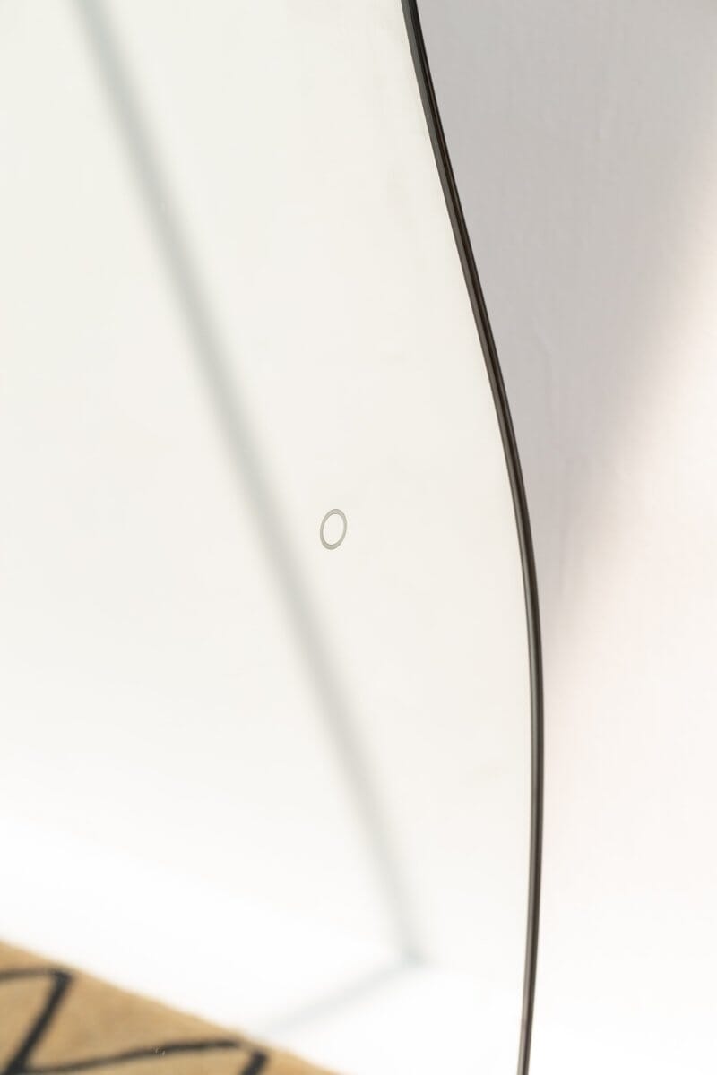 Odessa Irregular Black Fr Mirror with Back LED (2 Sizes) Homekode