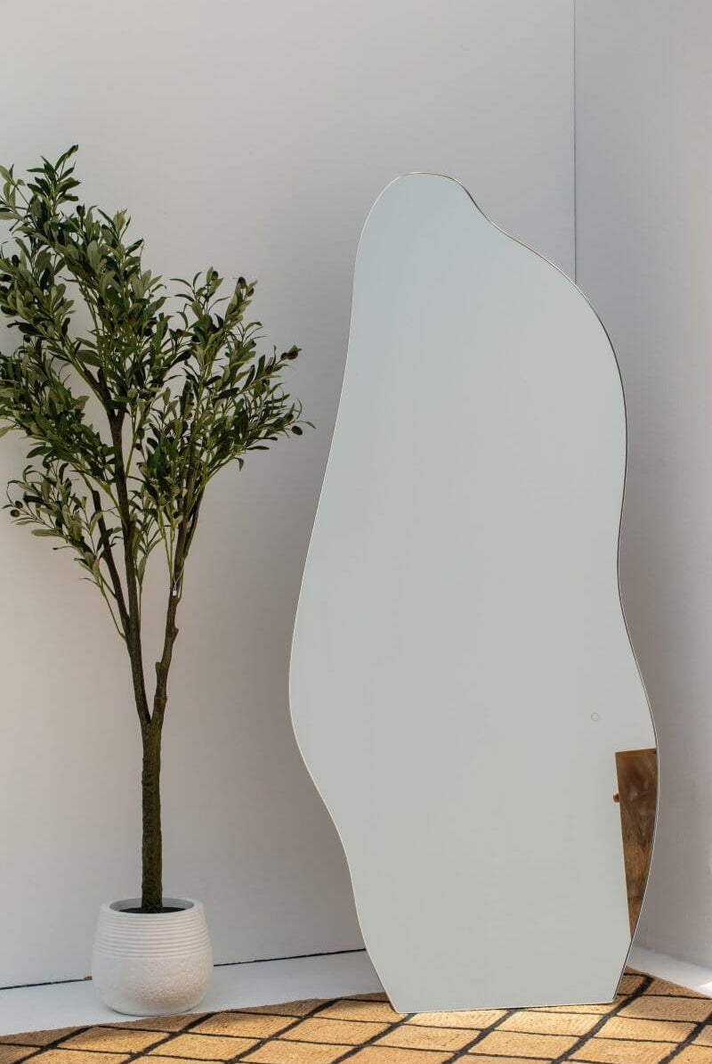 Odessa Irregular Silver Fr Mirror with Back LED (2 Sizes) Homekode