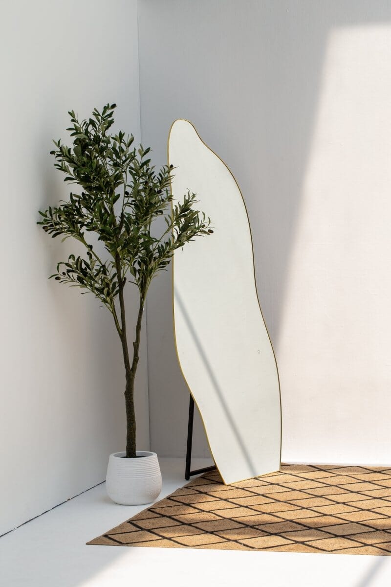 Odessa Irregular Gold Fr Mirror with Back LED (2 Sizes) Homekode