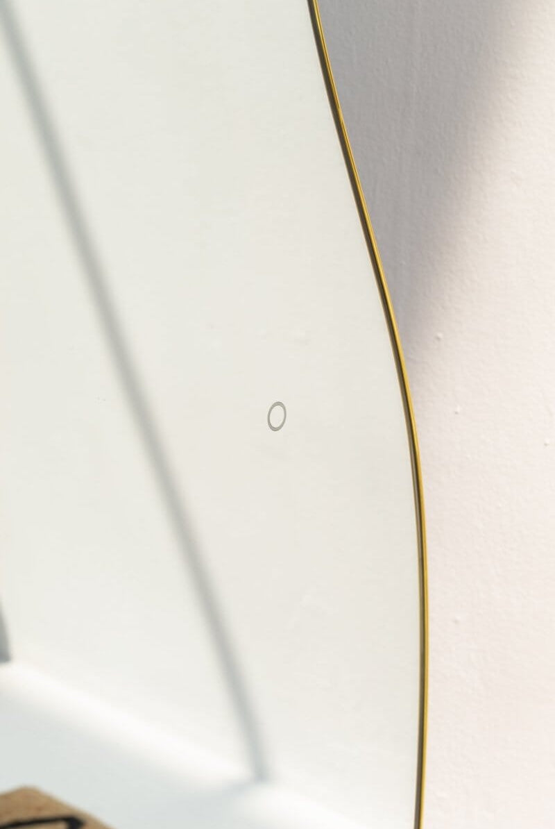 Odessa Irregular Gold Fr Mirror with Back LED (2 Sizes) Homekode
