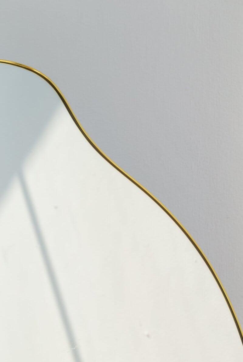 Odessa Irregular Gold Fr Mirror with Back LED (2 Sizes) Homekode