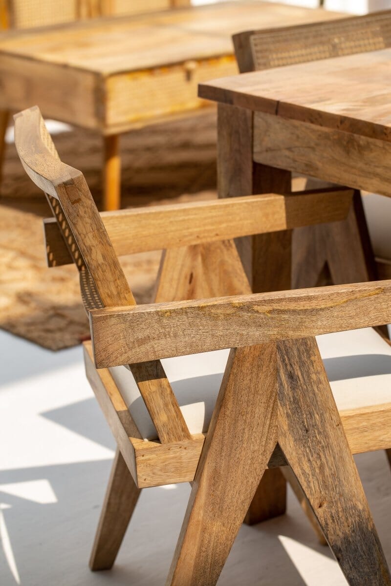 Sienna Rattan Chair with Arms Homekode