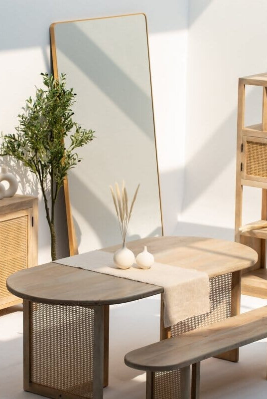 Everly Two Rattan Doors Sideboard Homekode