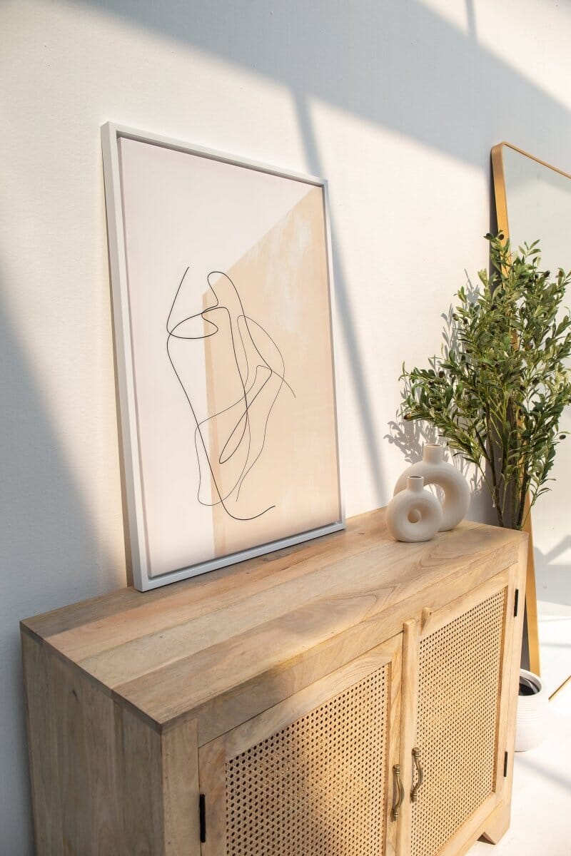 Everly Two Rattan Doors Sideboard Homekode