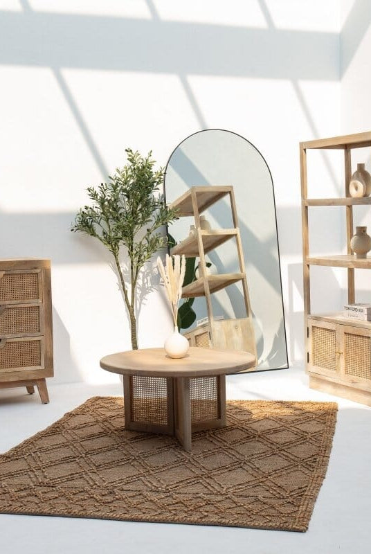 Stockholm Six Drawers Rattan Wooden Sideboard Homekode