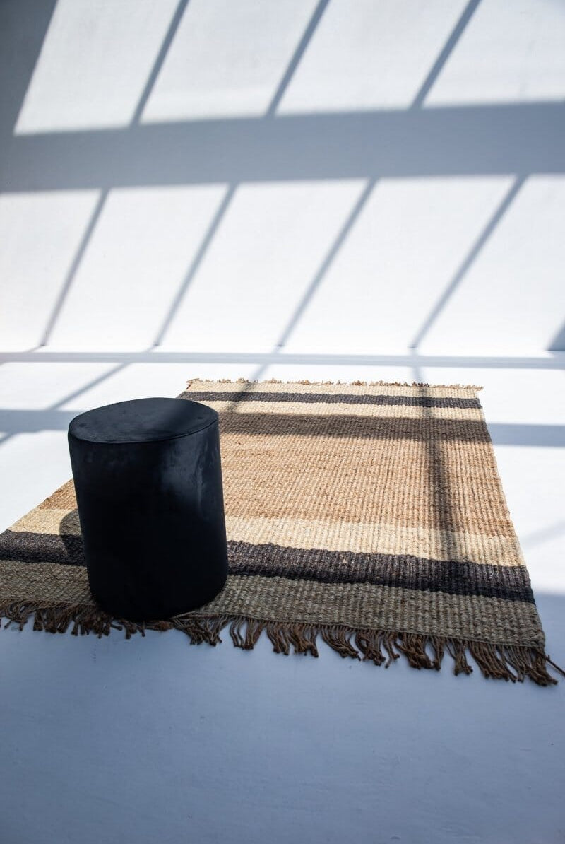 Ehen Elegance - Gradient Brown Natural Jute Woven Rug (2 Sizes)