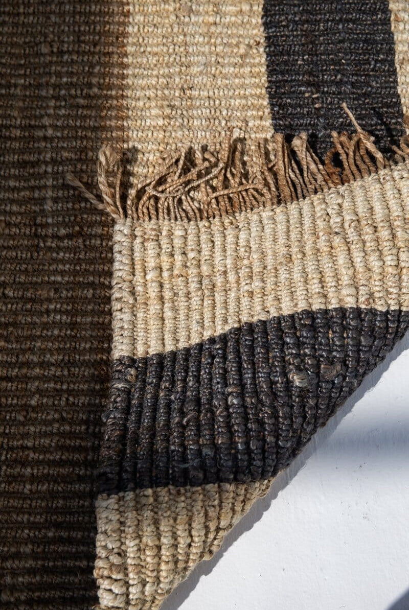 Ehen Elegance - Gradient Brown Natural Jute Woven Rug (2 Sizes)