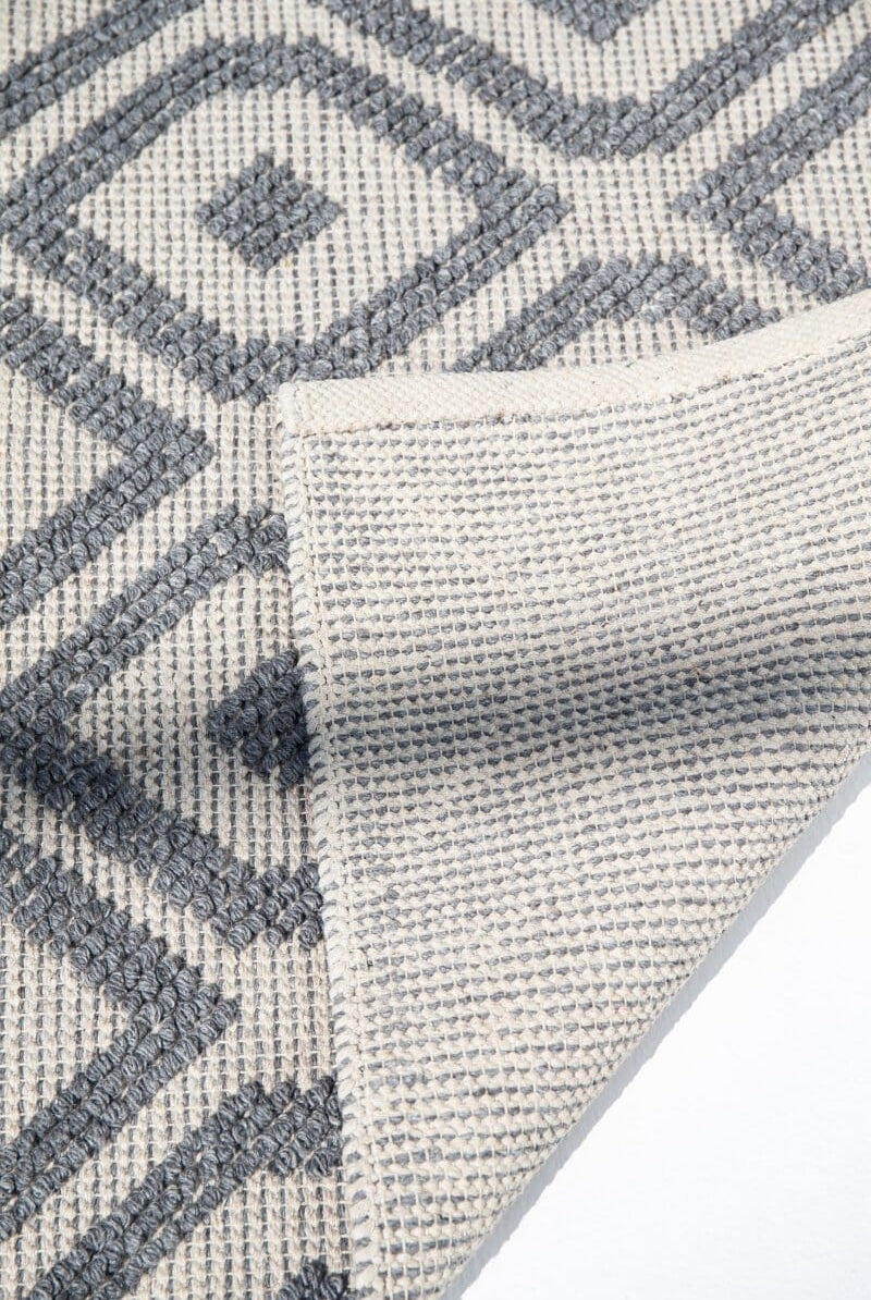 Mystic Weave - Pattern Natural Beige & Grey Woven Rug (2 Sizes)