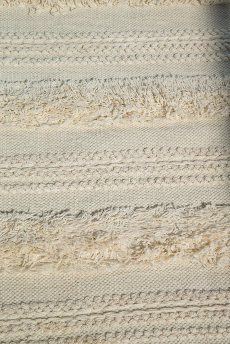 Creamy Fringes Wool Rug (2 Sizes)