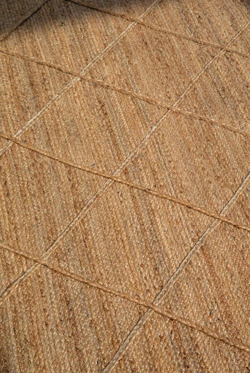 Jute Diamond Patterned Rug (170x240 CM) Homekode