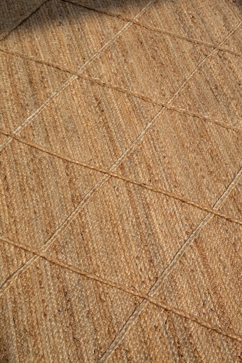 Jute Diamond Patterned Rug (170x240 CM) Homekode