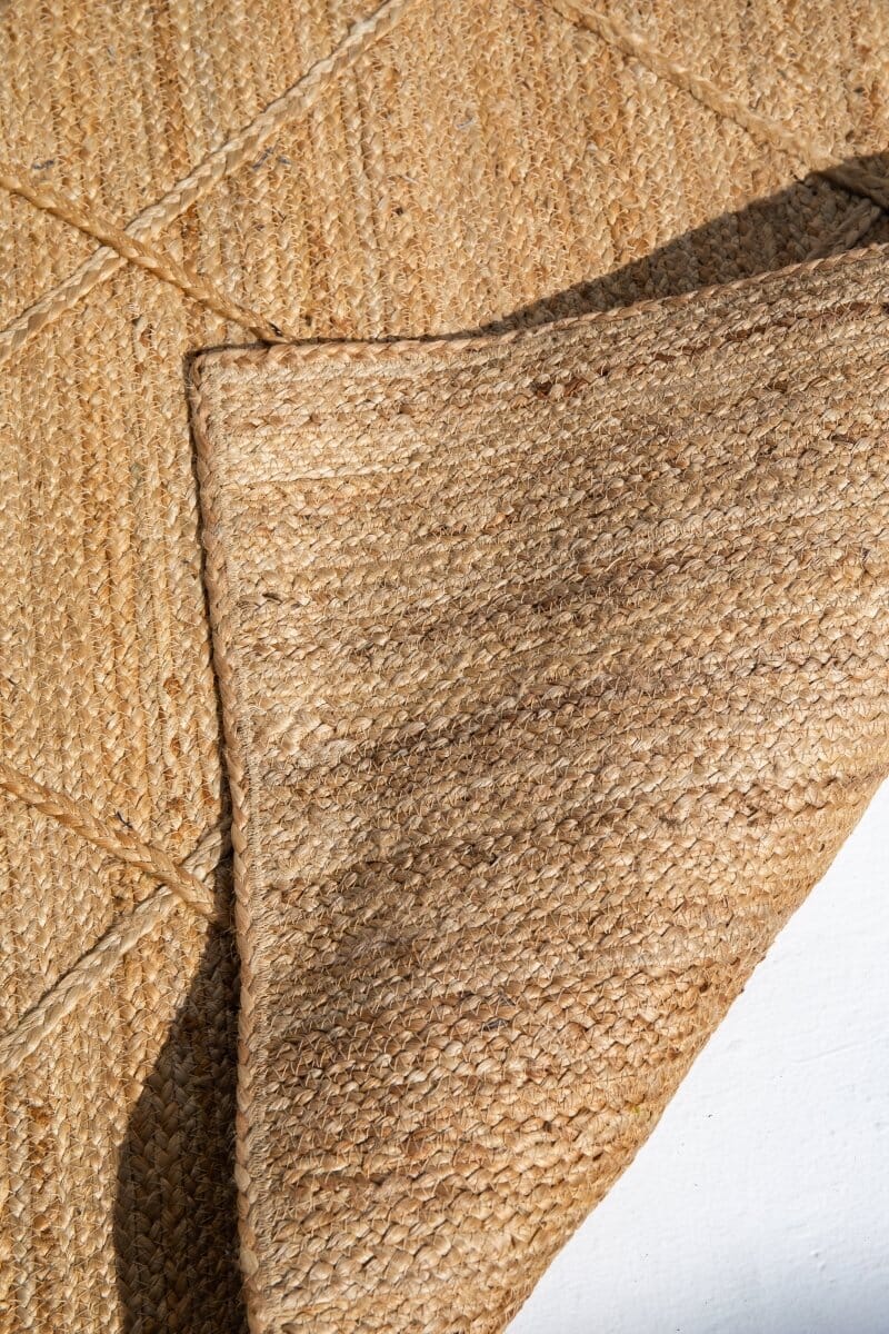 Jute Diamond Patterned Rug (170x240 CM) Homekode