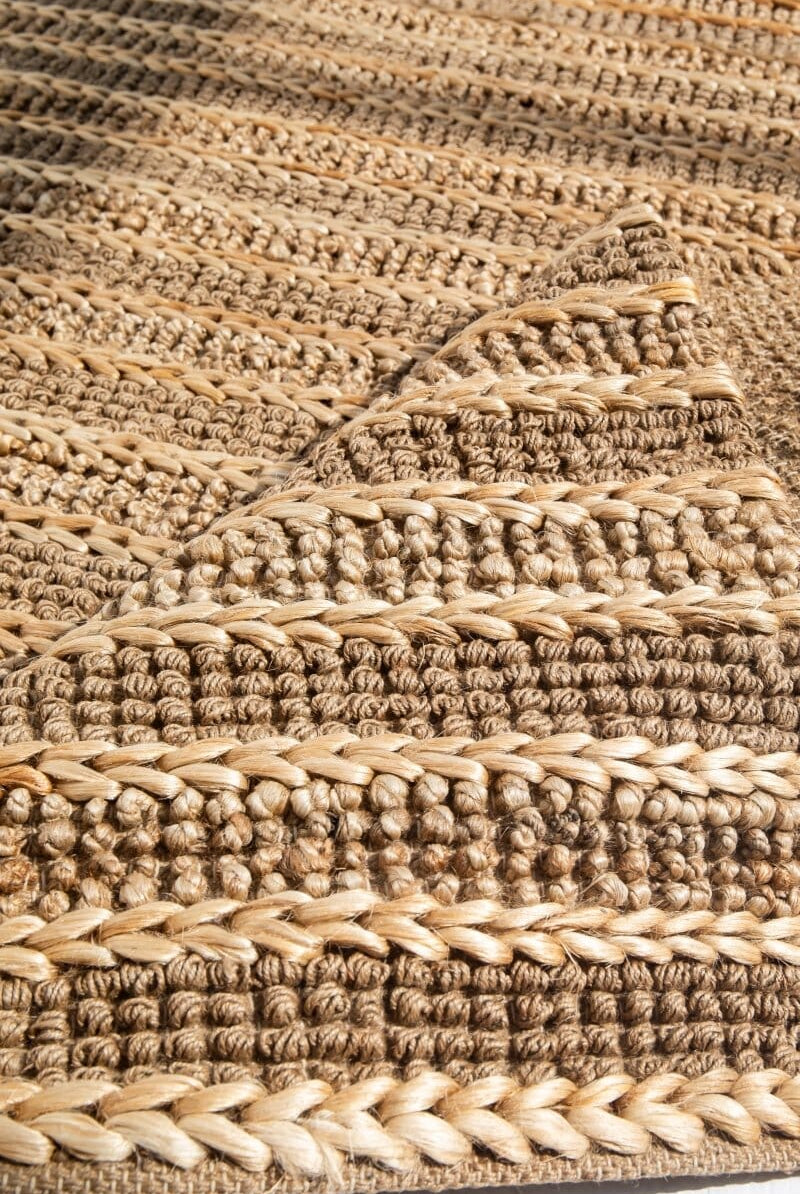 Natural Lines - Linear Jute Woven Rug (4 Sizes)