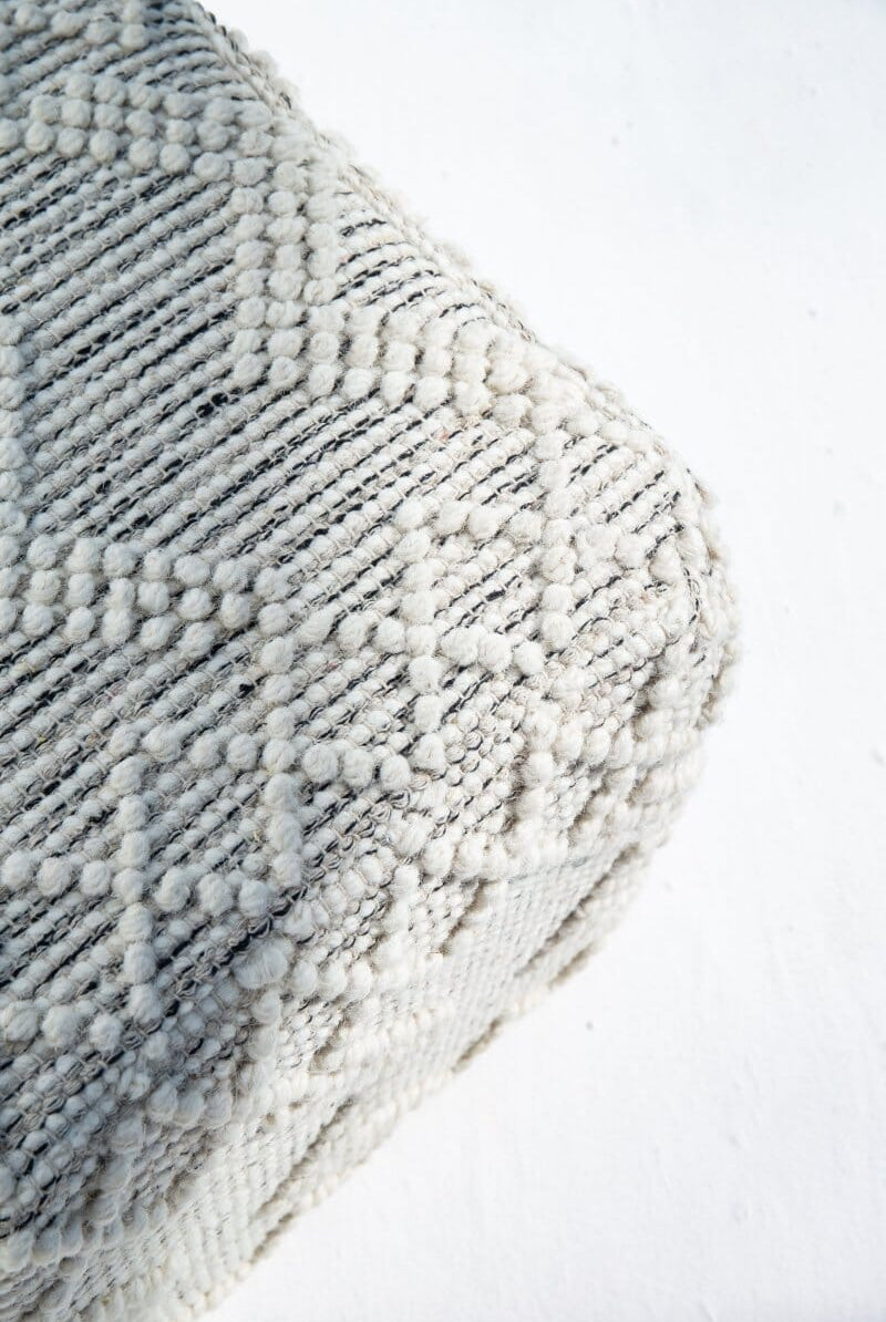 Boho Wool Cube Pouf (40x40x40 cm) POUF Homekode