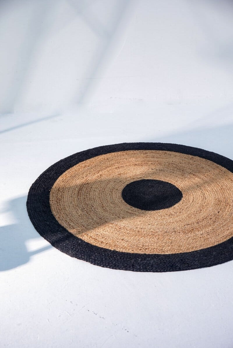 Eternal Echo - Natural & Black Braided Rug (4 Sizes)