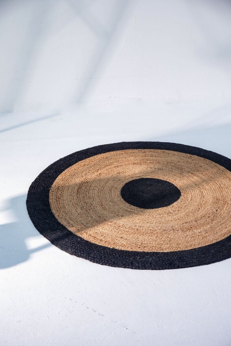 Eternal Echo - Natural & Black Braided Rug (4 Sizes)