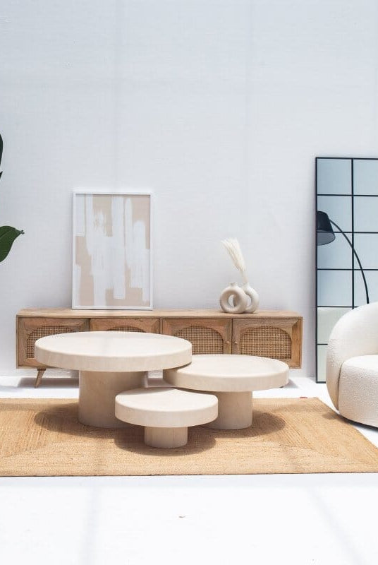 Crema Marble Round Coffee Table Coffee Tables Homekode