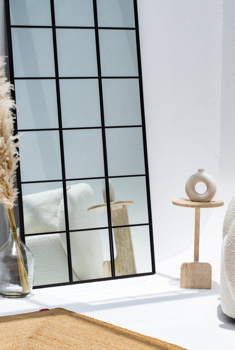 Elara Travertine Round Side Table Homekode