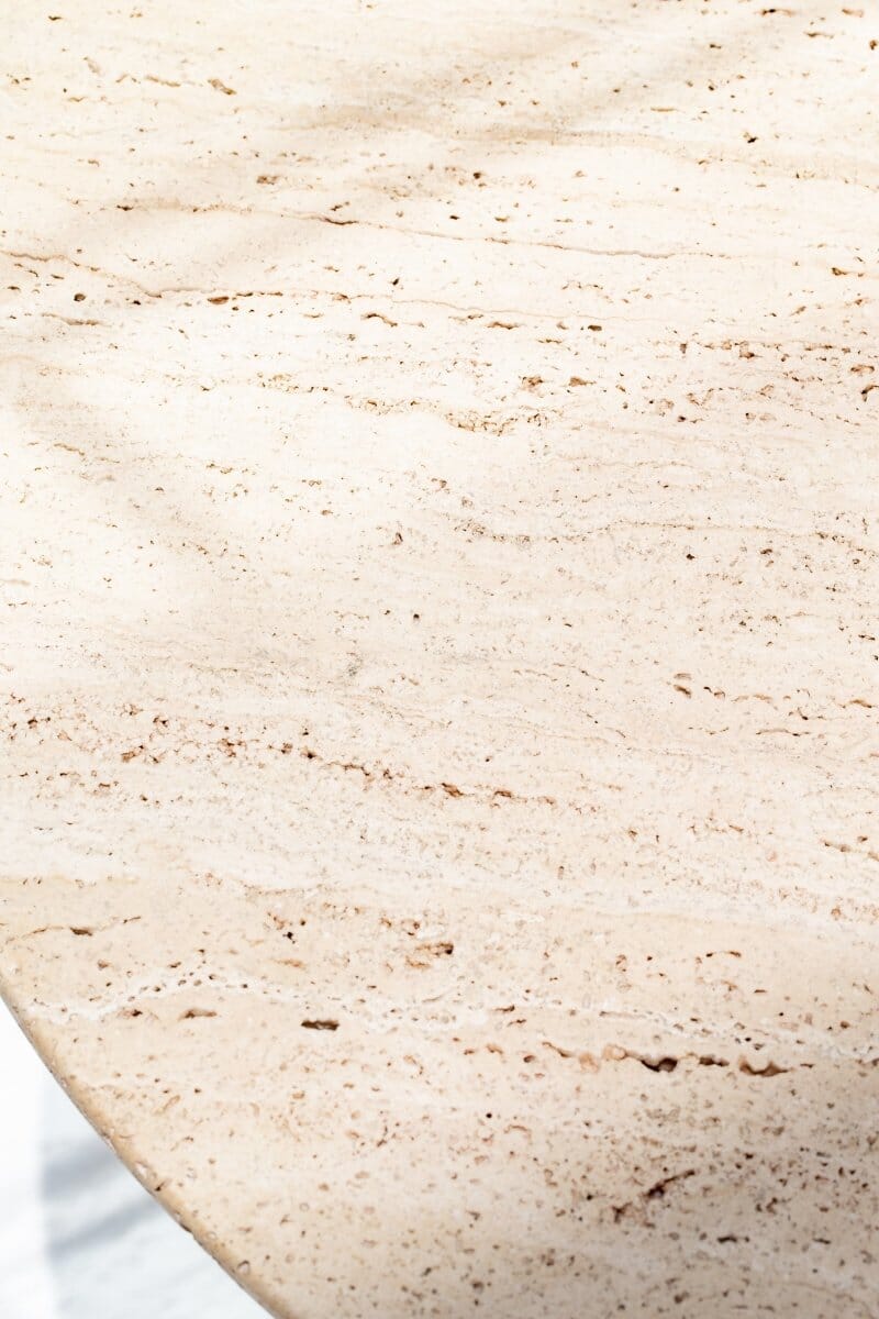 Elara Travertine Round Side Table Homekode