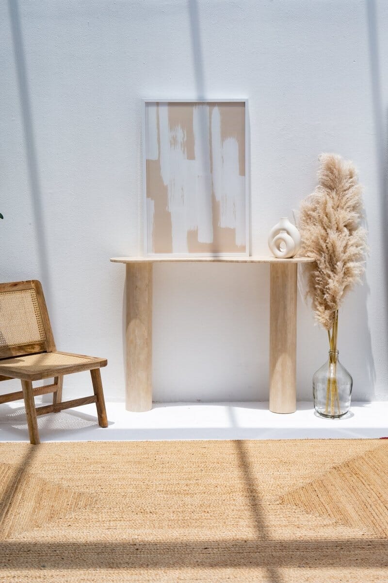 Nola Travertine Irregular Top Console Homekode