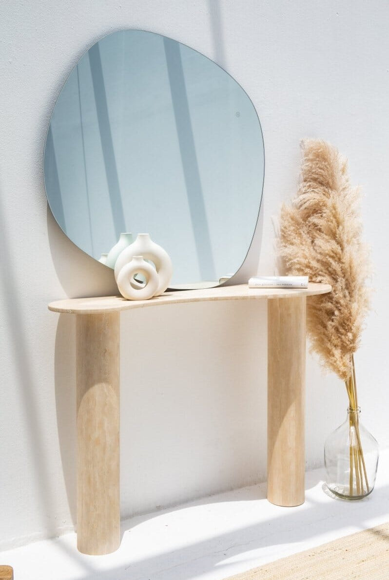 Frless Irregular Square Wall Mirror with Backlit LED (2 Sizes Available) Mirrors Homekode