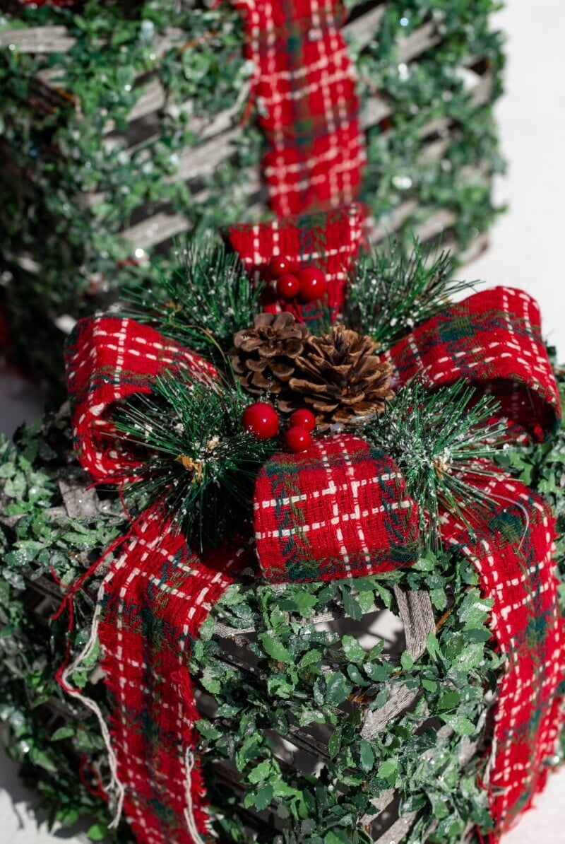 Set of 3 Light Up Green Present Boxes Homekode