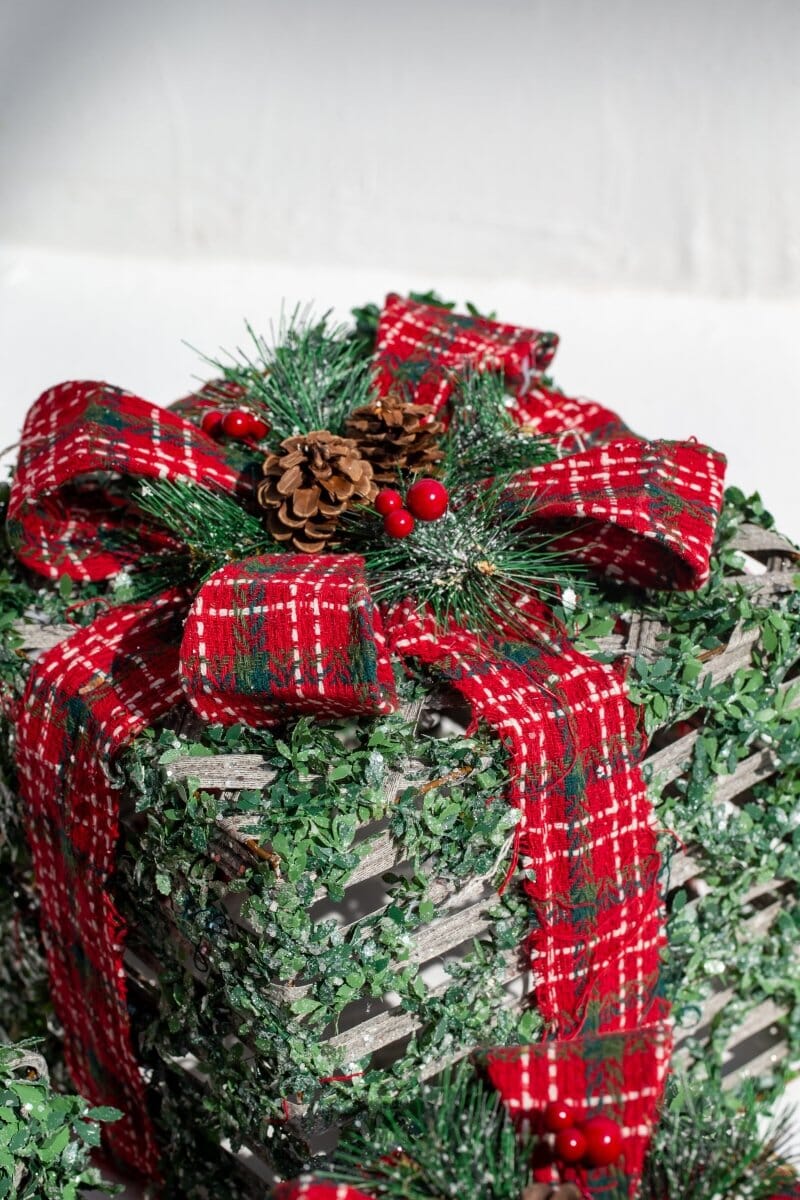 Set of 3 Light Up Green Present Boxes Homekode