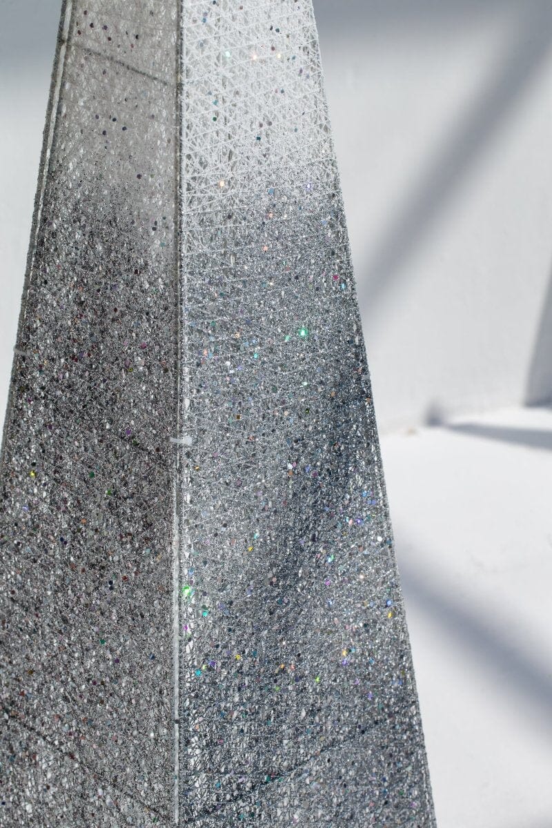 Christmas Silver Decor Tree with Lights Homekode